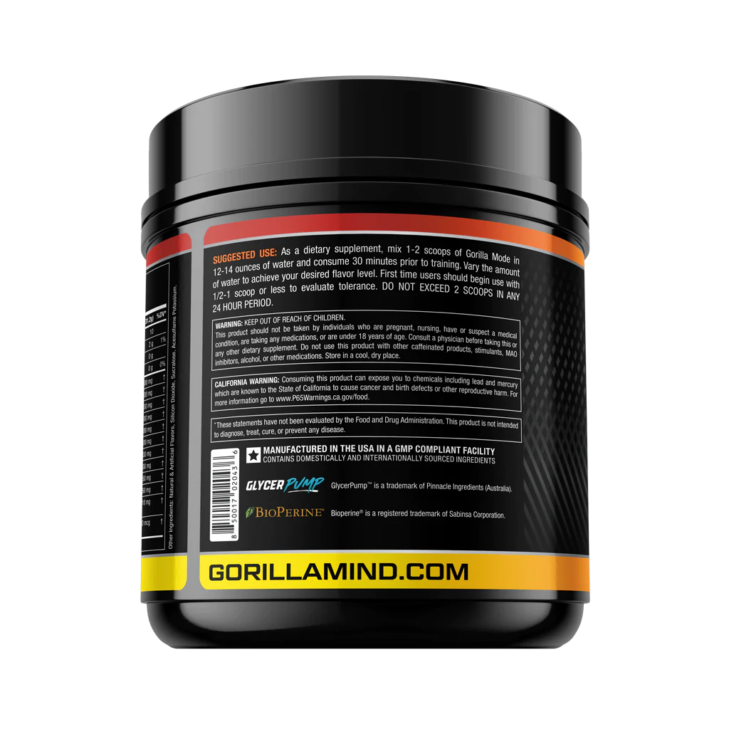 [SAMPLE] Gorilla Mind Gorilla Mode Pre-Workout Sample