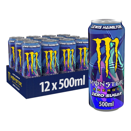 Lewis Hamilton Monster Zero Sugar Energy Cans 12x500ml