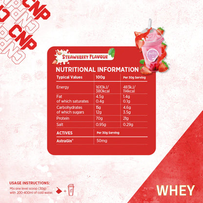 WHEY 2KG - 66 SERVINGS - STRAWBERRY