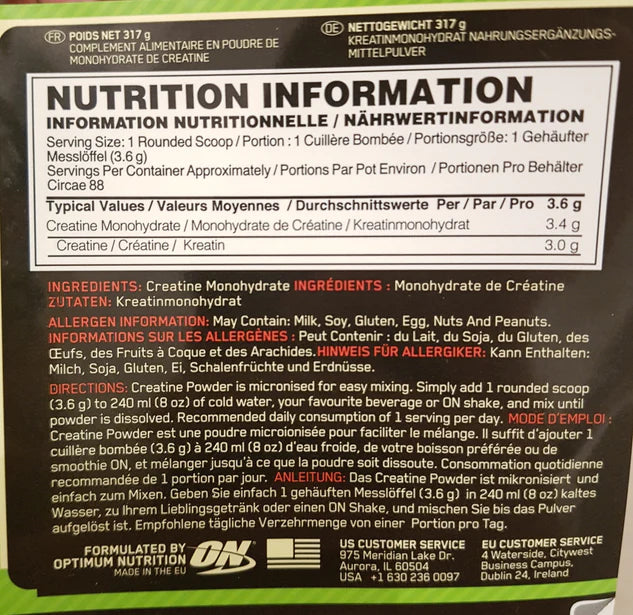 Optimum Nutrition Creatine Monohydrate