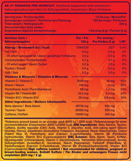 AK-47 LABS PRE-WORKOUT 240G