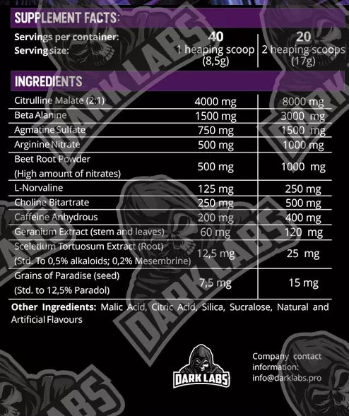 Dark Labs Crack Pre-Workout Original