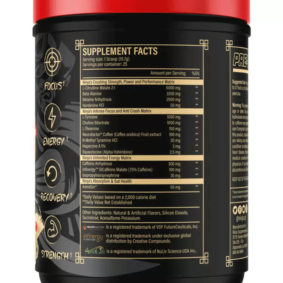 Ninja Supplements Ninja Up Pre-Workout 25 servings