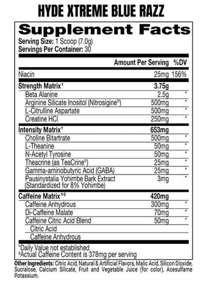 HYDE XTREME Pre-Workout PROSUPPS