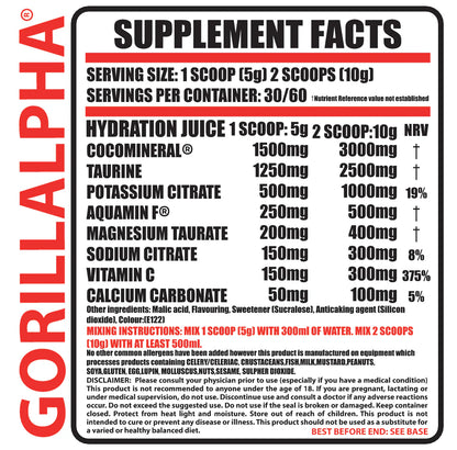 Gorillalpha Hydration Juice (60 Servings)